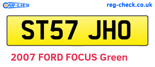 ST57JHO are the vehicle registration plates.