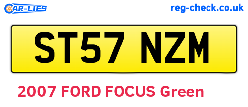 ST57NZM are the vehicle registration plates.