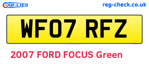 WF07RFZ are the vehicle registration plates.