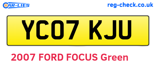 YC07KJU are the vehicle registration plates.