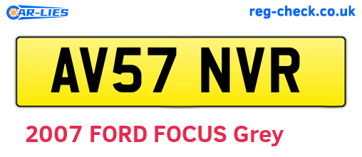 AV57NVR are the vehicle registration plates.