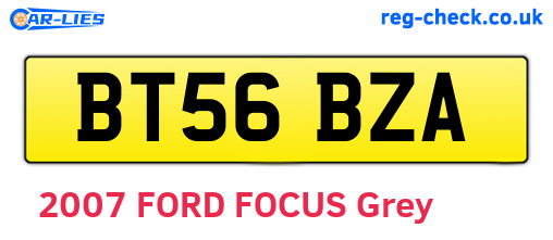 BT56BZA are the vehicle registration plates.