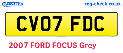 CV07FDC are the vehicle registration plates.