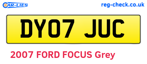 DY07JUC are the vehicle registration plates.