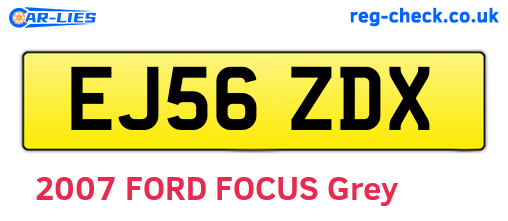 EJ56ZDX are the vehicle registration plates.