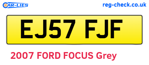 EJ57FJF are the vehicle registration plates.