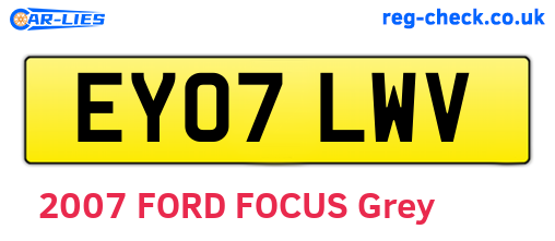 EY07LWV are the vehicle registration plates.