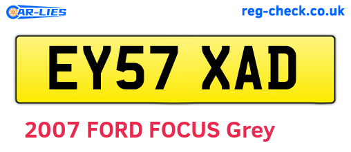 EY57XAD are the vehicle registration plates.