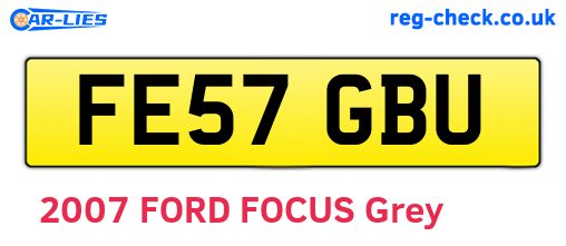 FE57GBU are the vehicle registration plates.