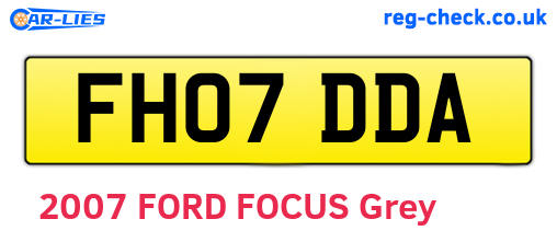 FH07DDA are the vehicle registration plates.