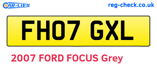 FH07GXL are the vehicle registration plates.