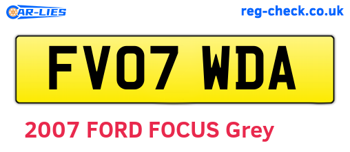 FV07WDA are the vehicle registration plates.