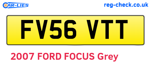 FV56VTT are the vehicle registration plates.