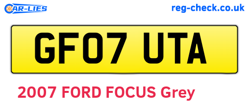 GF07UTA are the vehicle registration plates.