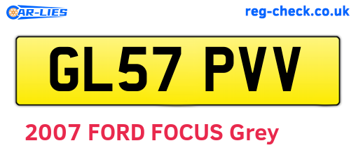 GL57PVV are the vehicle registration plates.