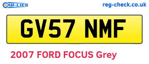 GV57NMF are the vehicle registration plates.