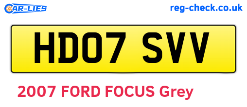 HD07SVV are the vehicle registration plates.