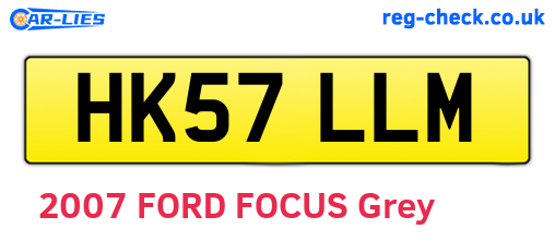 HK57LLM are the vehicle registration plates.