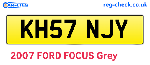 KH57NJY are the vehicle registration plates.