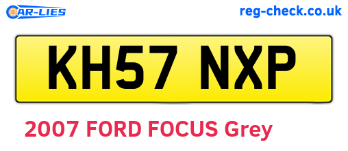 KH57NXP are the vehicle registration plates.