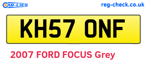 KH57ONF are the vehicle registration plates.