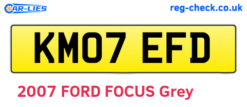 KM07EFD are the vehicle registration plates.
