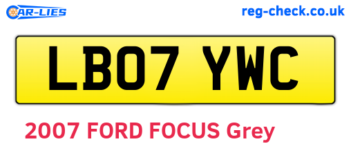 LB07YWC are the vehicle registration plates.