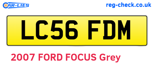 LC56FDM are the vehicle registration plates.