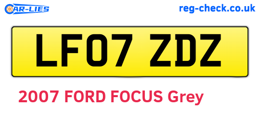LF07ZDZ are the vehicle registration plates.