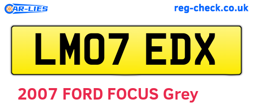 LM07EDX are the vehicle registration plates.