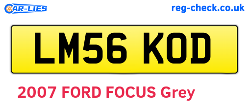 LM56KOD are the vehicle registration plates.