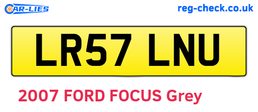 LR57LNU are the vehicle registration plates.