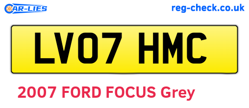 LV07HMC are the vehicle registration plates.