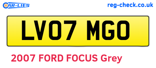 LV07MGO are the vehicle registration plates.