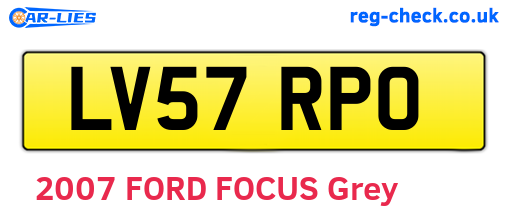 LV57RPO are the vehicle registration plates.