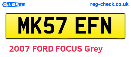 MK57EFN are the vehicle registration plates.