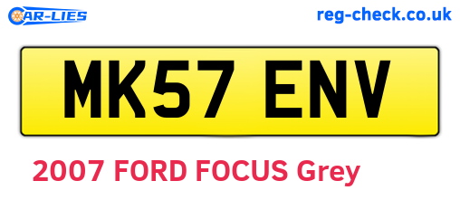 MK57ENV are the vehicle registration plates.