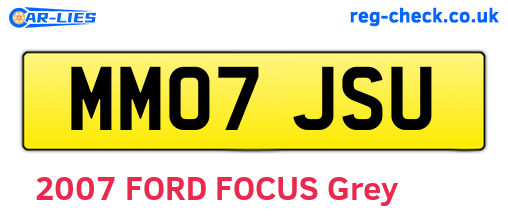 MM07JSU are the vehicle registration plates.