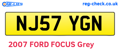 NJ57YGN are the vehicle registration plates.