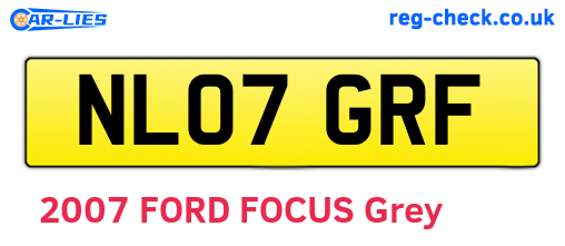 NL07GRF are the vehicle registration plates.