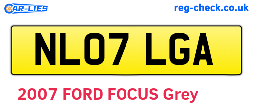 NL07LGA are the vehicle registration plates.