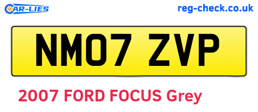 NM07ZVP are the vehicle registration plates.