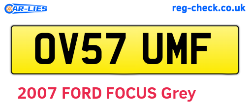 OV57UMF are the vehicle registration plates.