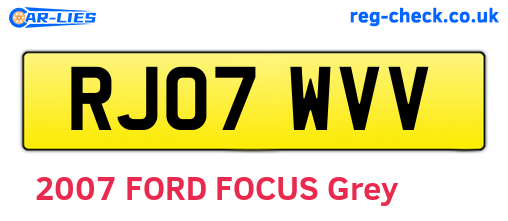 RJ07WVV are the vehicle registration plates.