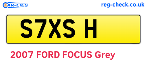 S7XSH are the vehicle registration plates.