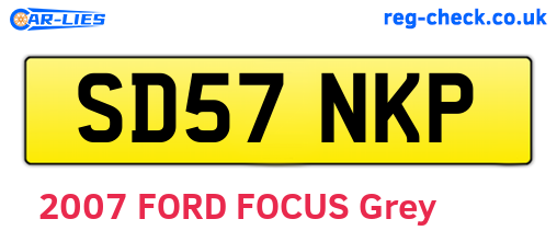 SD57NKP are the vehicle registration plates.