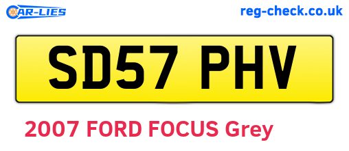 SD57PHV are the vehicle registration plates.