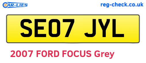 SE07JYL are the vehicle registration plates.