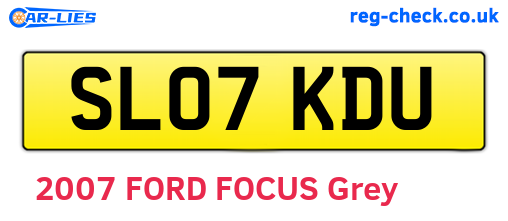 SL07KDU are the vehicle registration plates.