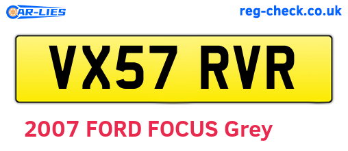 VX57RVR are the vehicle registration plates.